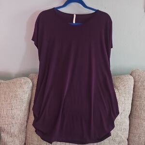 Boom Boom Jeans Plum Short-Sleeve Tunic Top